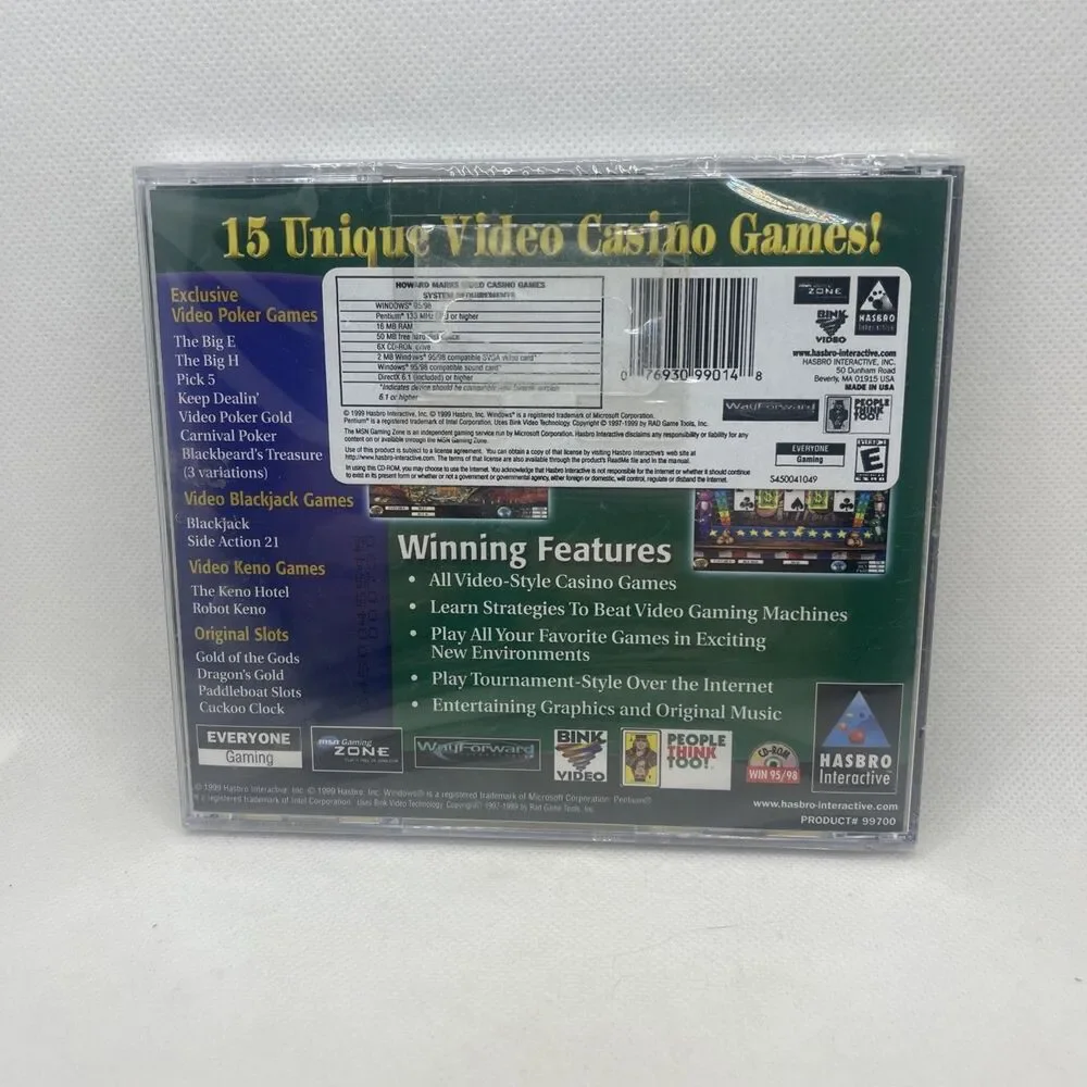 Video Game PC Howard Marks Video Casino Games NEW SEALED Jewel